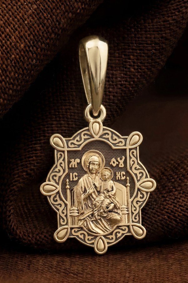Образок из лимонного золота 585 пробы